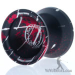 Black Red Acid Wash Silver Splash Atlas Yoyo